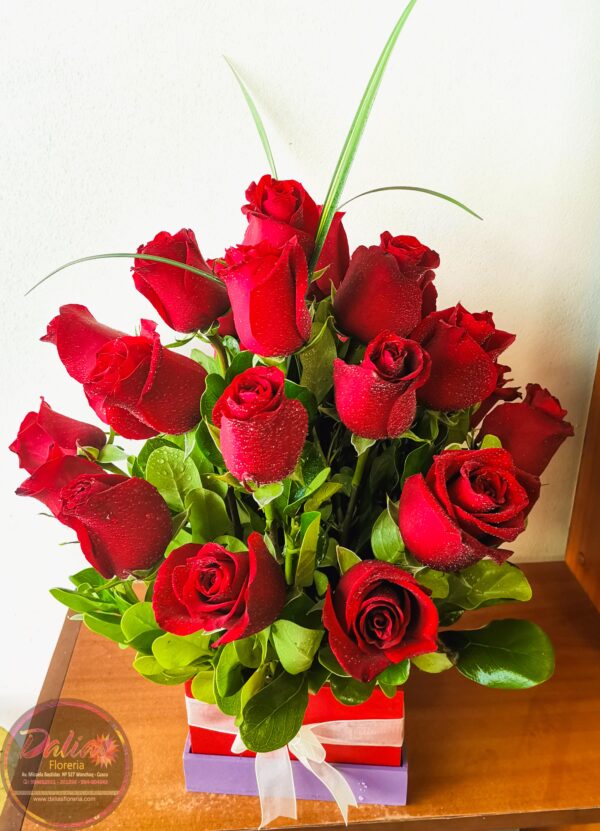 Arreglo Floral rosas 24 rojas(A-51)
