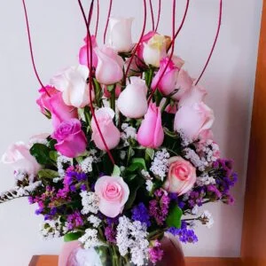 Pecera de Rosas Rosadas (A-60)