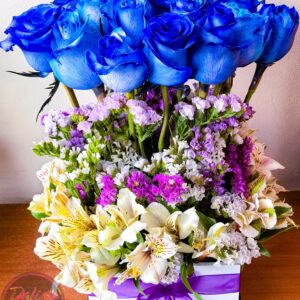 Arreglo Floral Elegancia Azul (A-70)