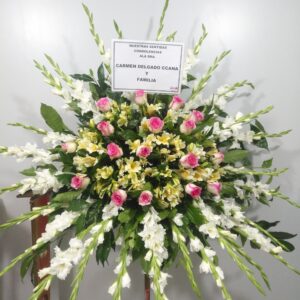"Corona Fúnebre de Rosas y Gladiolos" (P-47)